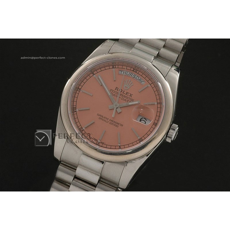 RLDDS10059 SS Salmon Dial Stick Marker Swiss Eta 2836-2