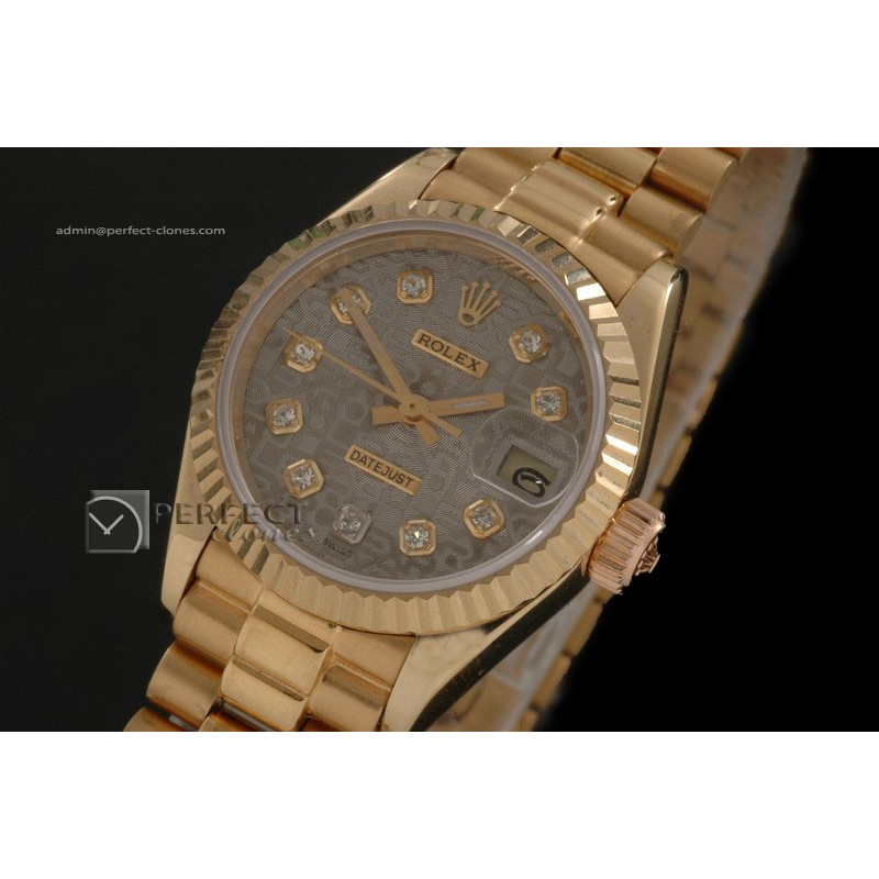 RDJLF10013 FG Grey Jub Dial Diamond Markers Eta 2671-2
