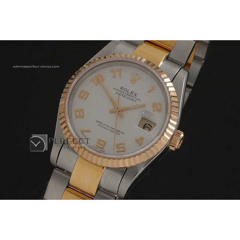 RDJMT10029 TT Wht Jub Dial Num Markers Osyter Eta 2836-2