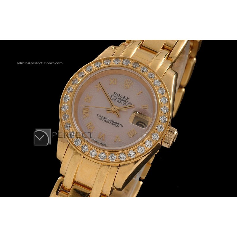 RDJLF10037 FG Masterpiece MOP Pink Dial Roman Markers Eta 2671-2