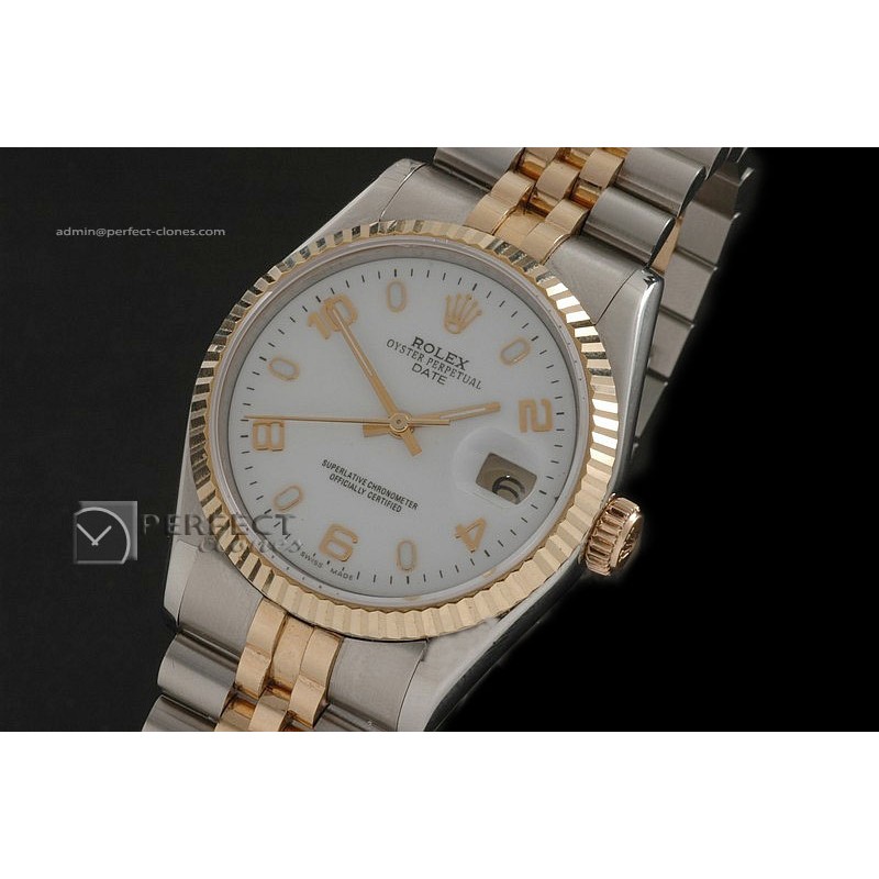 RDJMT10017 14K Wrapped White Dial Stk/Num Markers Swiss Eta 2836
