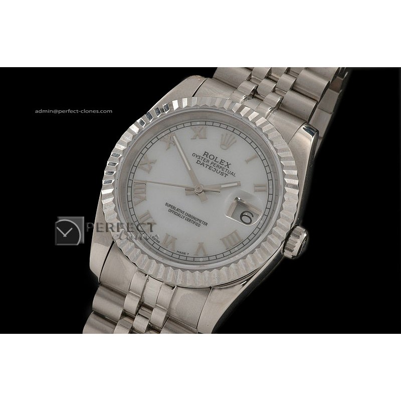 RDJMS10027 SS MOP Wht Dial Roman Markers Eta 2836-2