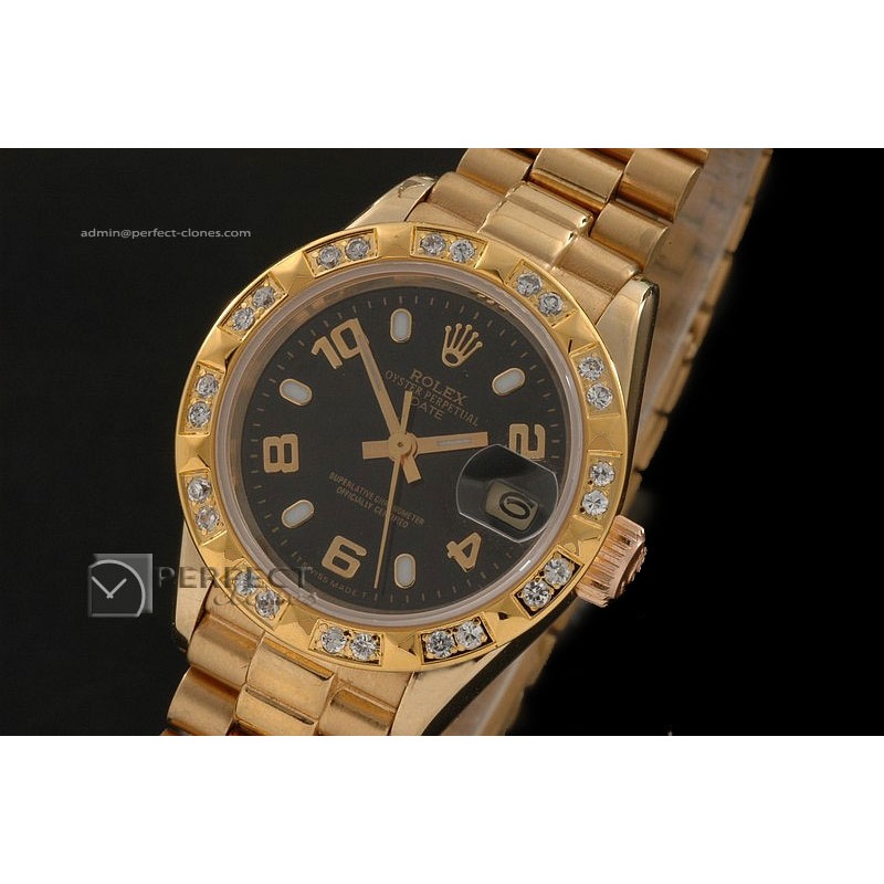 RDJLF10052 FG Black Dial Stk/Num Markers Diam Bez Eta 2671-2