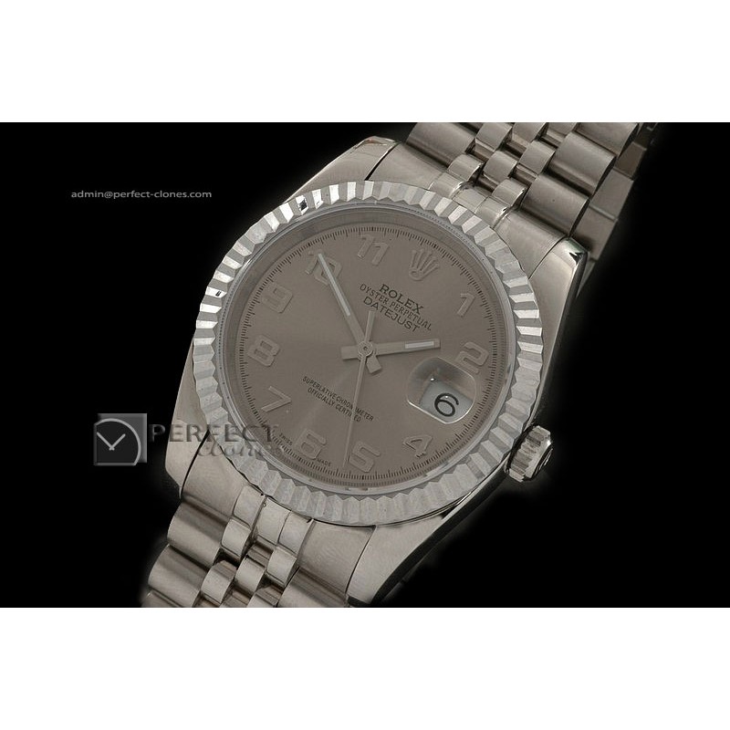 RDJMS10028 SS Grey Dial Num Markers Eta 2836-2