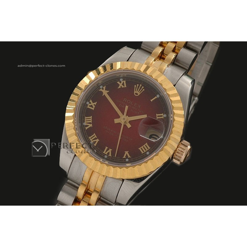 RDJLT00127 TT Jubilee Burnt Red Roman Swiss Eta 2671-2