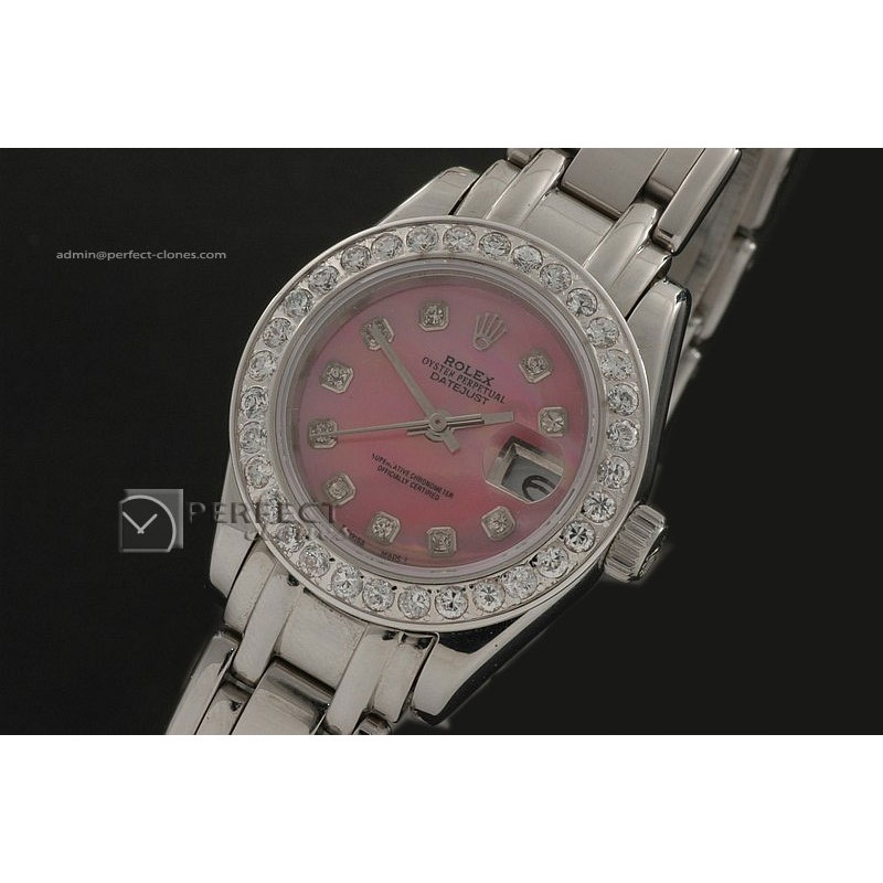RDJLS10023 SS Masterpiece MOP Pink dial Diamond Markers Eta 2671