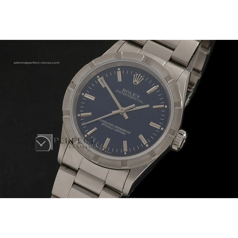 RLOY10001 SS Black Dial Bark Bezel Stick Marker Swiss Eta 2836-2