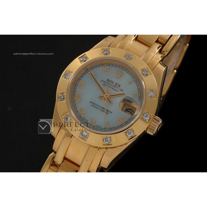 RDJLF10044 FG Masterpiece MOP Blue Dial Roman Markers Eta 2671