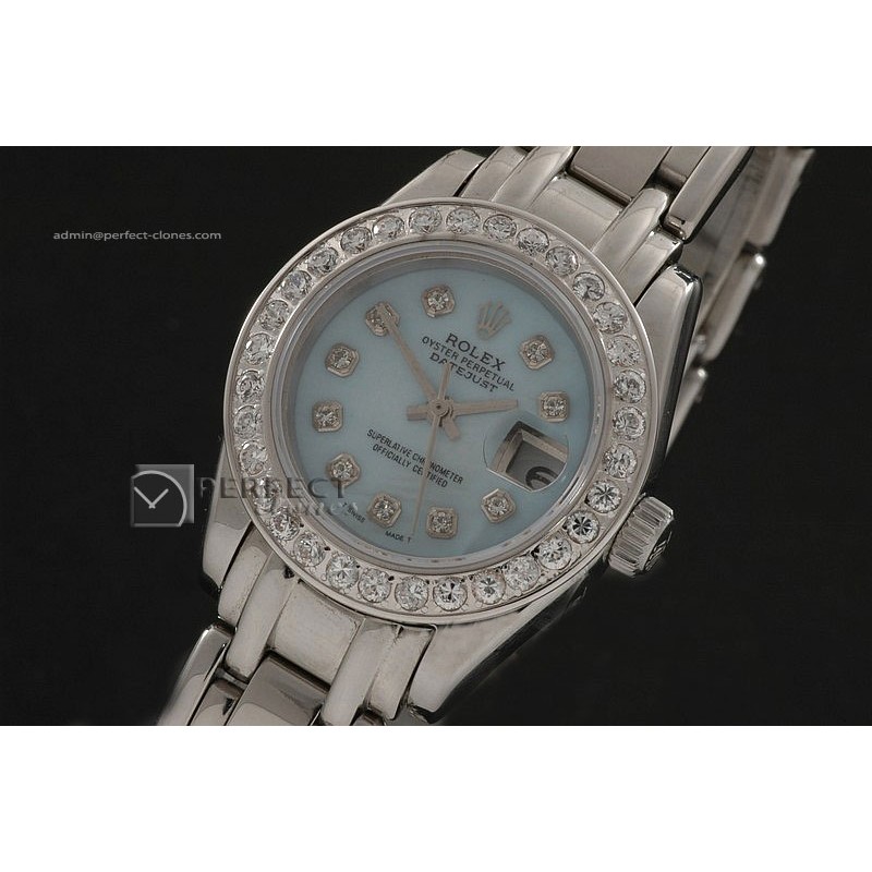 RDJLS10025 SS Masterpiece MOP Blue dial Diamond Markers Eta 2671