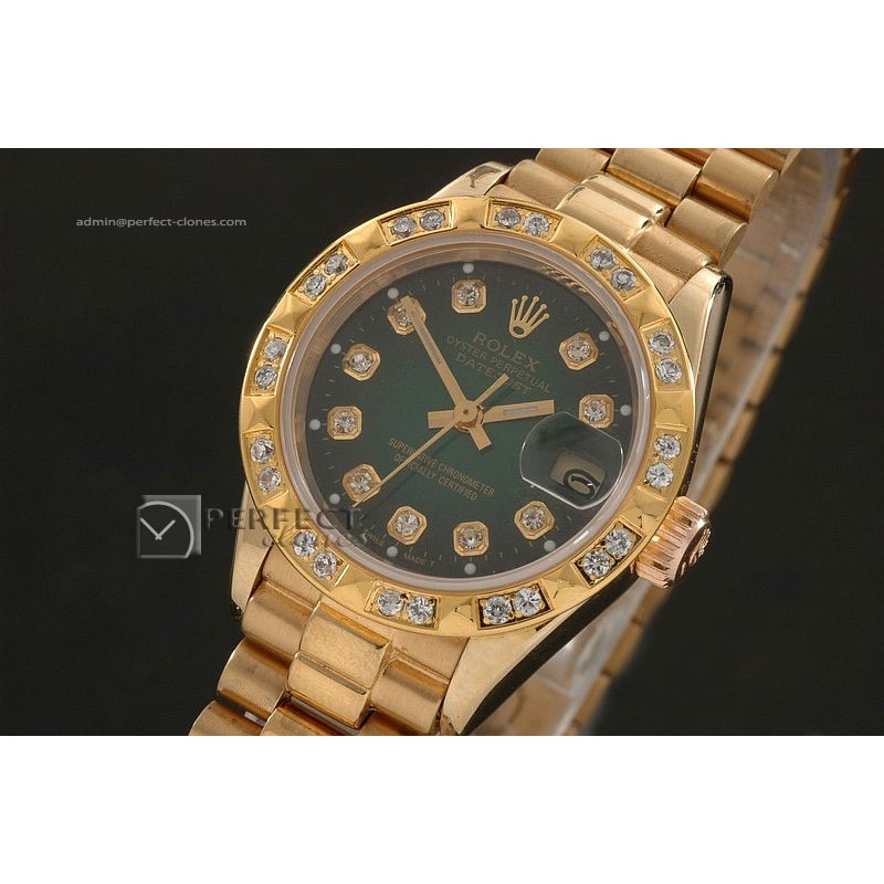 RDJLF10055 FG Burnt Green Dial Diamond Markers/Bez Eta 2671