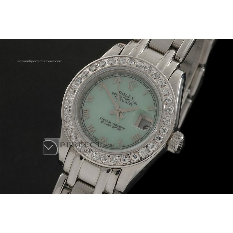 RDJLS10024 SS Masterpiece MOP Green dial Roman Markers Eta 2671