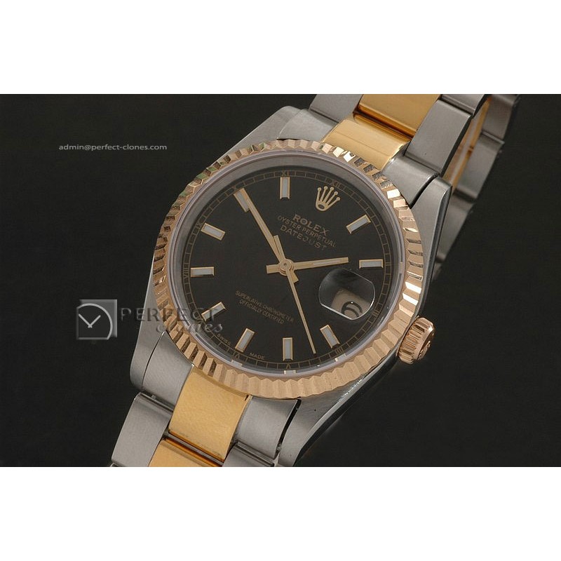 RDJMT10033 TT Black Dial Stick Markers Osyter Eta 2836-2