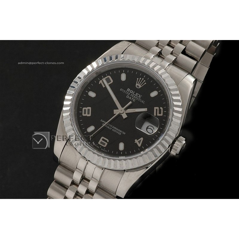 RDJMS10031 SS Black Dial Num/Stk Markers Eta 2836-2