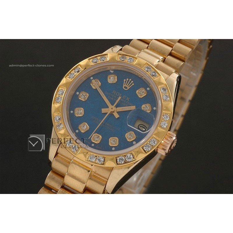 RDJLF10056 FG Dark Blue Dial Diamond Markers/Bez Eta 2671