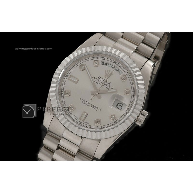RLDDS1001SS Silver Dial Diamond Marker Swiss Eta 2836-2