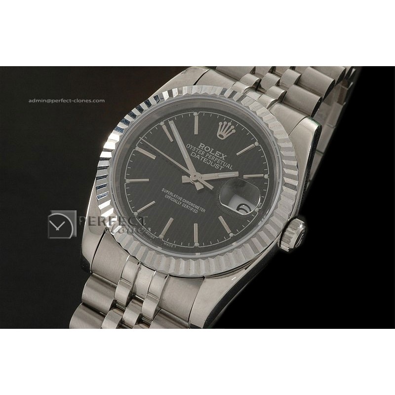 RDJMS10033 SS Black Tux Dial Stick Markers Eta 2836-2