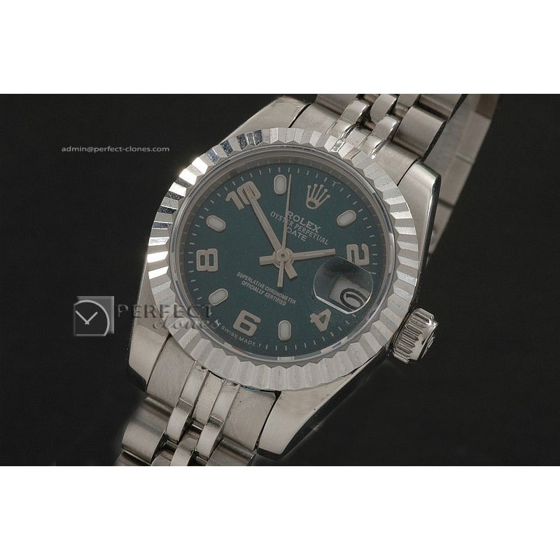 RDJLS10061 SS Green Dial Jubilee Num/Stk Marker Swiss Eta2671