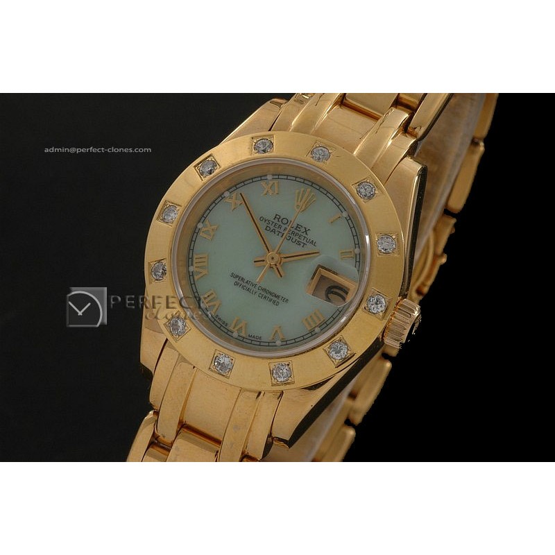 RDJLF10046 FG Masterpiece MOP Blue Dial Diamond Markers Eta 2671