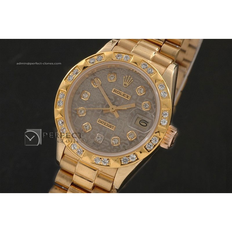 RDJLF10058 FG Gold Jub Dial Diamond Markers/Bez Eta 2671