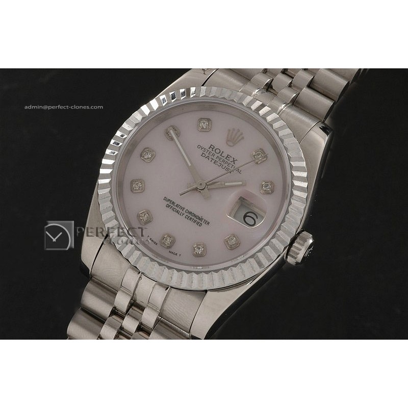 RDJMS10021 SS MOP Pink Dial Diamond Markers Eta 2836-2