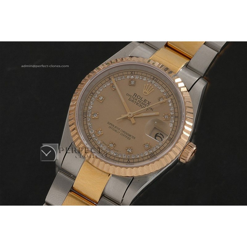 RDJMT1008TT Gold Dial Diamond Markers Osyter Eta 2836-2