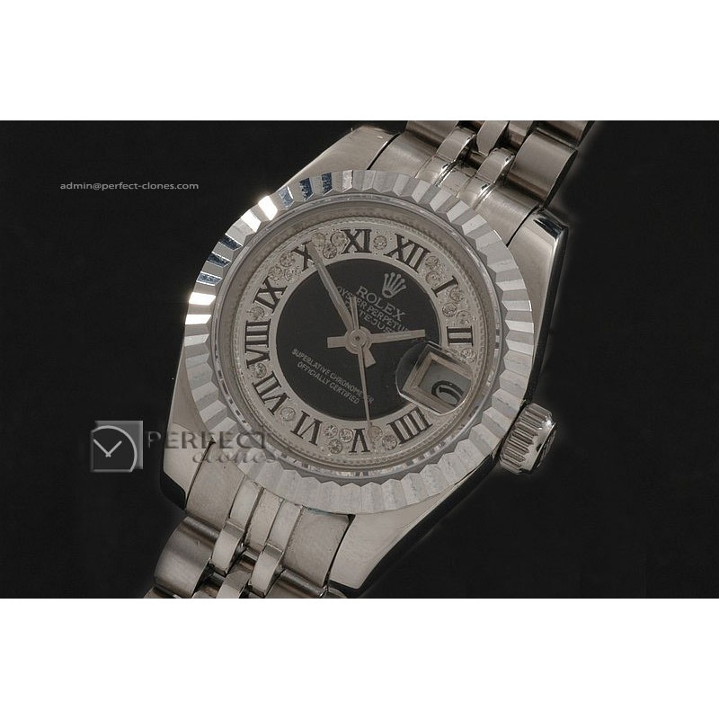 RDJLS10066 SS Diamond/Black Dial Jubilee Roman Marker Eta 2671-2