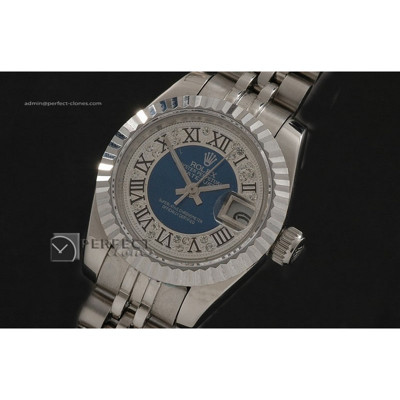 RDJLS10067 SS Diamond/Blue Dial Jubilee Roman Marker Eta 2671-2