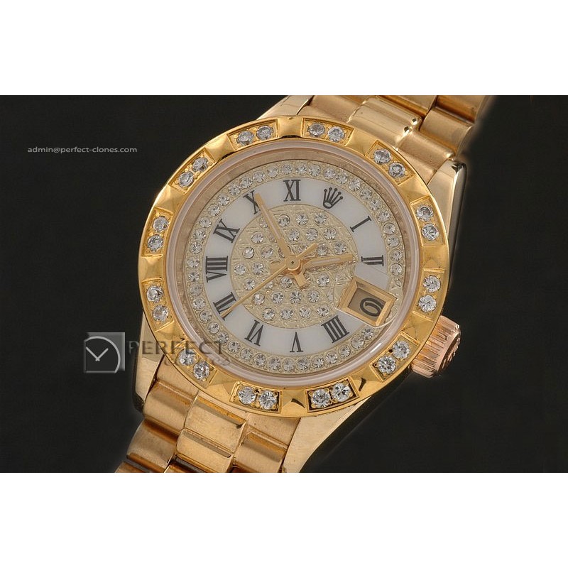 RDJLF10063 FG Diamond/White Dial Roman Markers/Bez Eta 2671