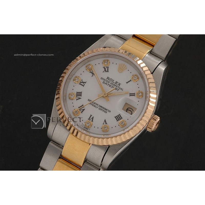 RDJMT10082 TT White Dial Diam/Roman Markers Osyter Eta 2836-2