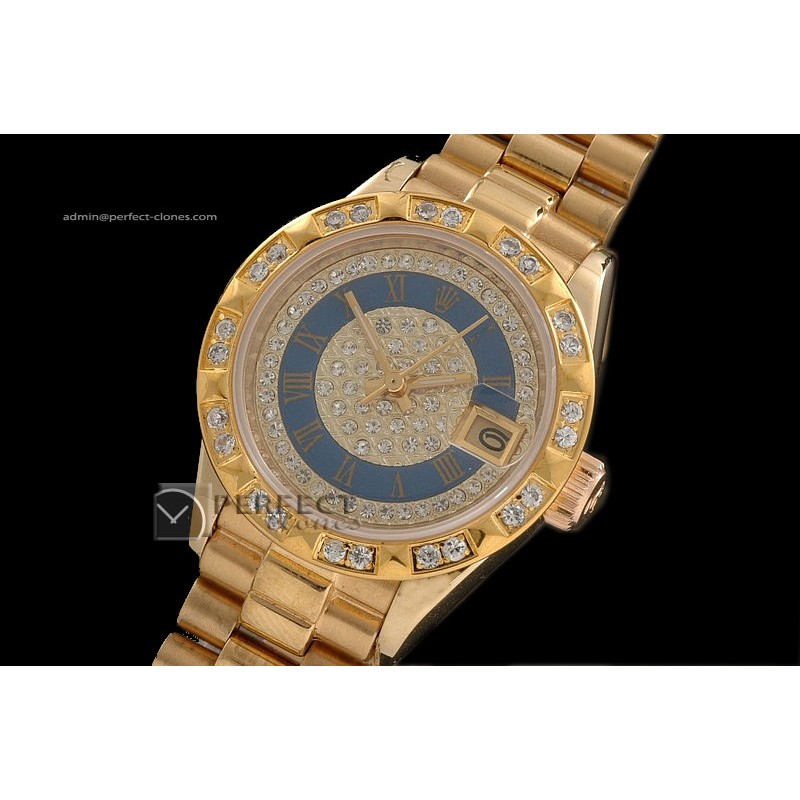 RDJLF10064 FG Diamond/Blue Dial Roman Markers/Bez Eta 2671