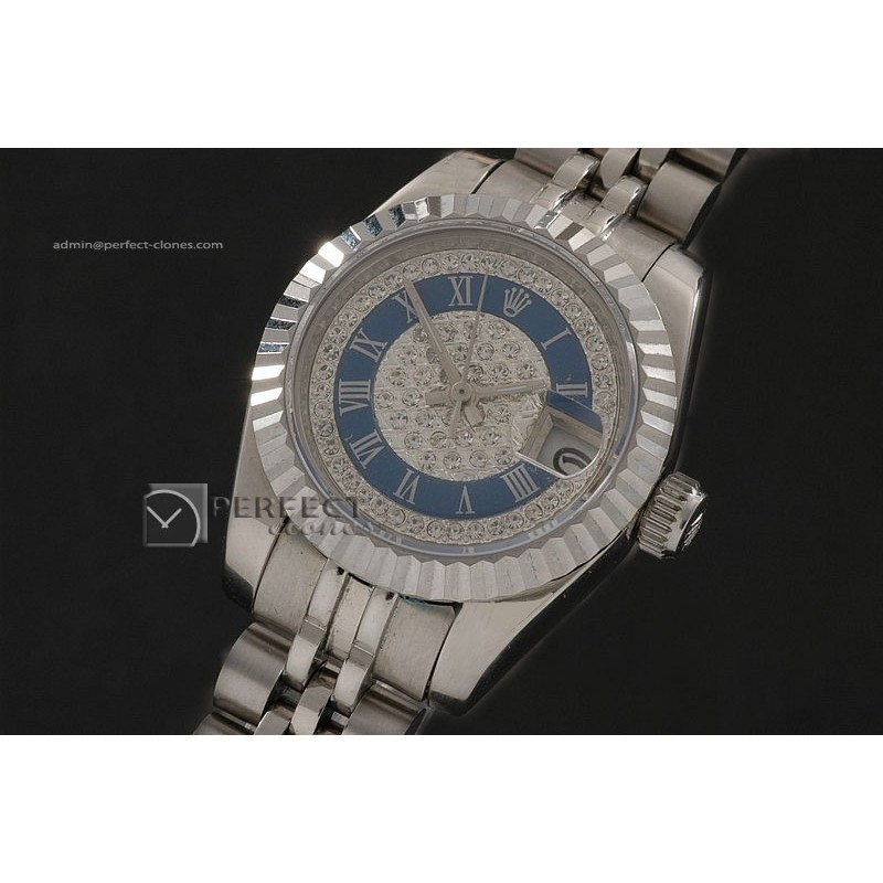 RDJLS1007SS Diamond/Blue Dial Jubilee Roman Marker Eta 2671-2
