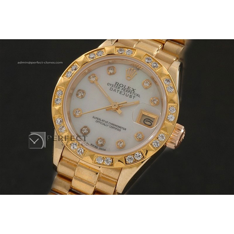 RDJLF10059 FG MOP White Dial Diamond Markers/Bez Eta 2671