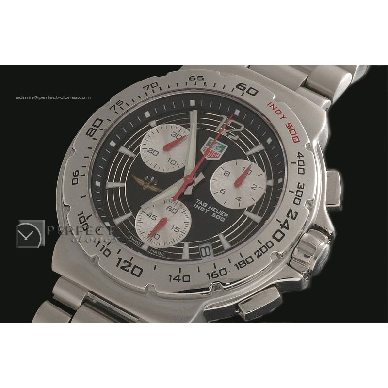 TG10016 INDY50Chronograph SS Black Swiss Quartz