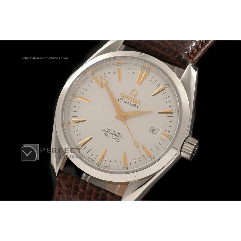 OMSE10022 Aqua Terra Co-Axial Man LE White Gold Markers Eta 2892