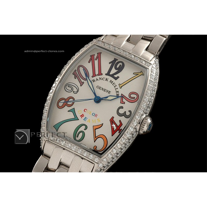 FMCR10009 Curvex Colour Dreams Men Diamond/WG White Eta 2824-2