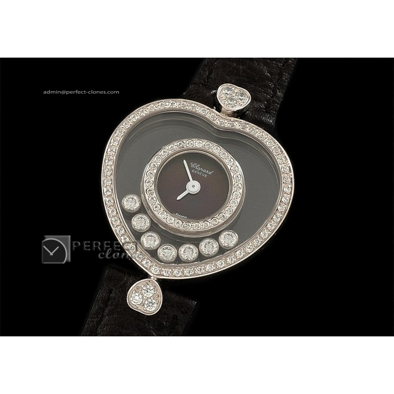 CP10011 Happy Diamonds Ladies WG Black Swiss Quartz Original Mov