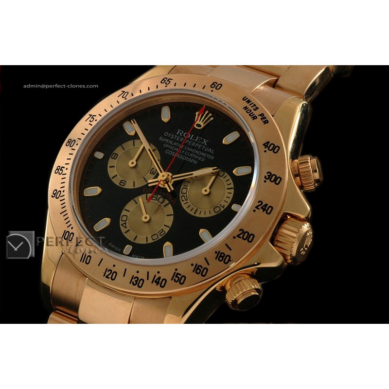 RLDF10007 FG Black/Gold Dial Asia 775Running Secs @ 6.00