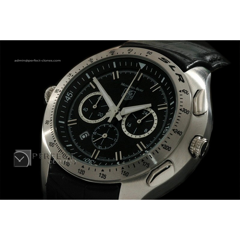 TG10018 Mercedes SLR Chrono SS Black Quartz Working Chronos