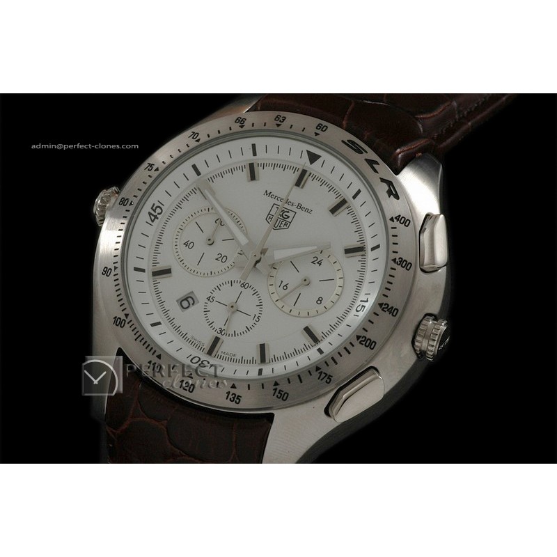 TG10019 Mercedes SLR Chrono SS White Quartz Working Chronos