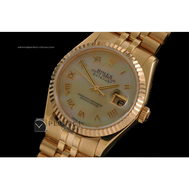 RDJMF1002FG MOP Yellow Dial Jubilee Roman Markers Eta 2836-2