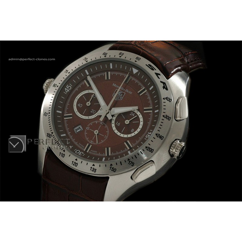 TG1002Mercedes SLR Chrono SS Brown Quartz Working Chronos