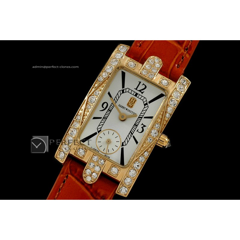 HW10002 Ladies Avenue C YG MOP White Diamonds Swiss Quartz