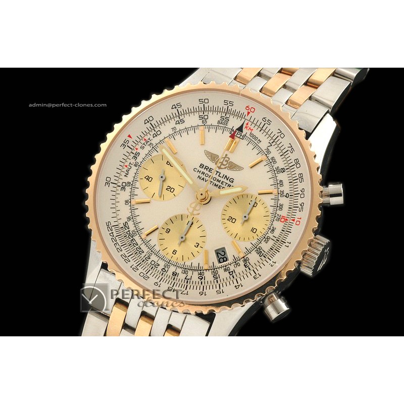 BL10049 TT Navitimer White Dial Sticks Working Chronos 28800bph