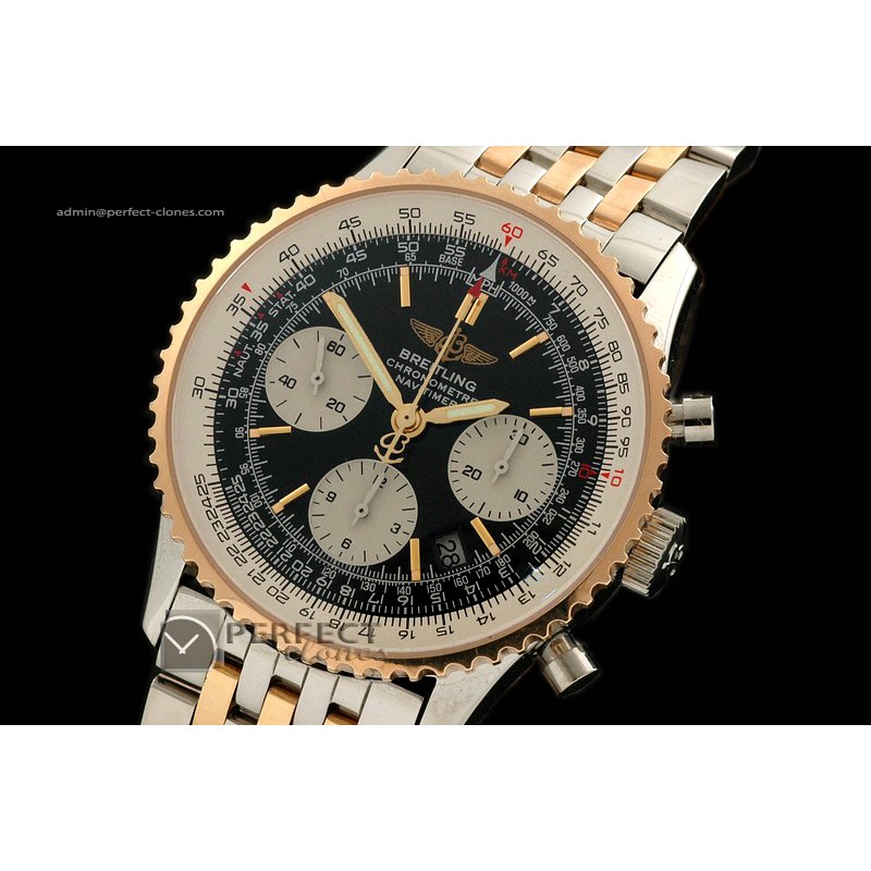 BL10051 TT Navitimer Black Dial Sticks Working Chronos 28800bph