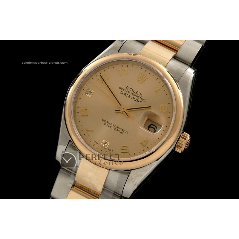 RDJMT10084 14K Wrapped TT Gold Dial Diam/Num Markers Osyter Eta