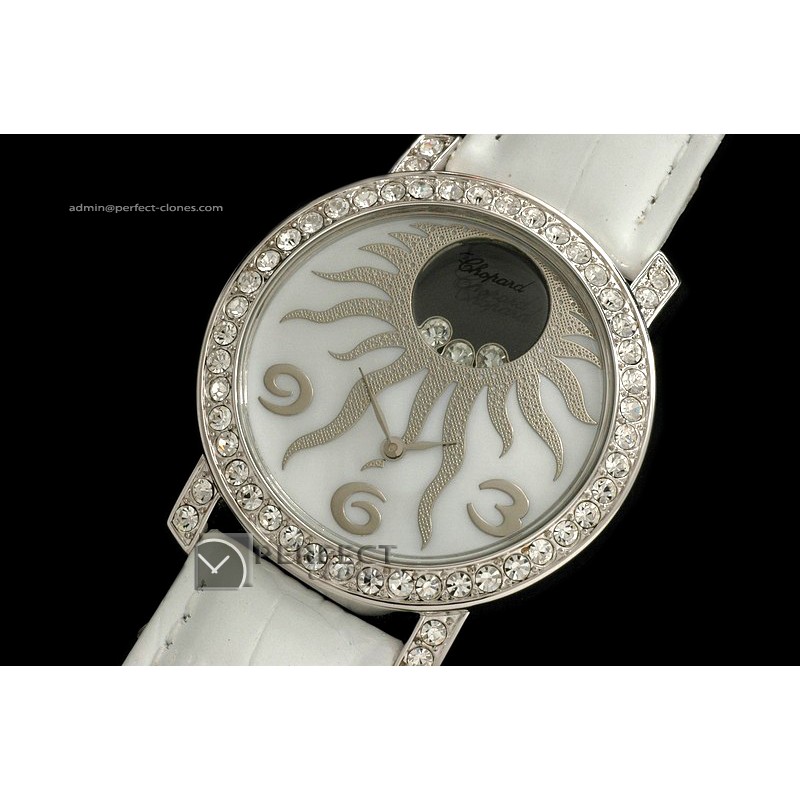 CP10023 Happy Sun Ladies SS Diamonds MOP White Quartz