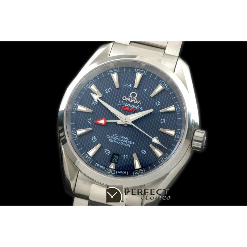 OMAT41-153 Aqua Terra GMT SS/SS Blue Miyota 8205