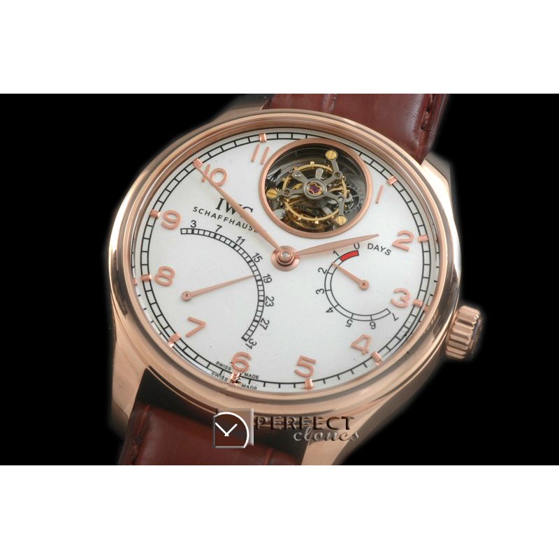IWPTB00086 Portugese Mystere Tourbillon RG/LE White Tourbillon