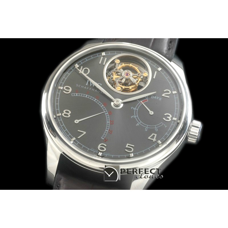 IWPTB00083 Portugese Mystere Tourbillon SS/LE Grey Tourbillon