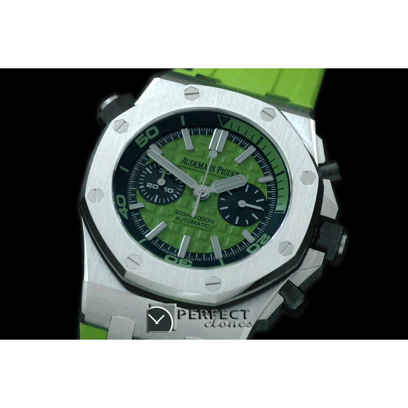 APDC-083 Royal Oak Diver Chrongraph SS/RU Green Asia 7750/3126